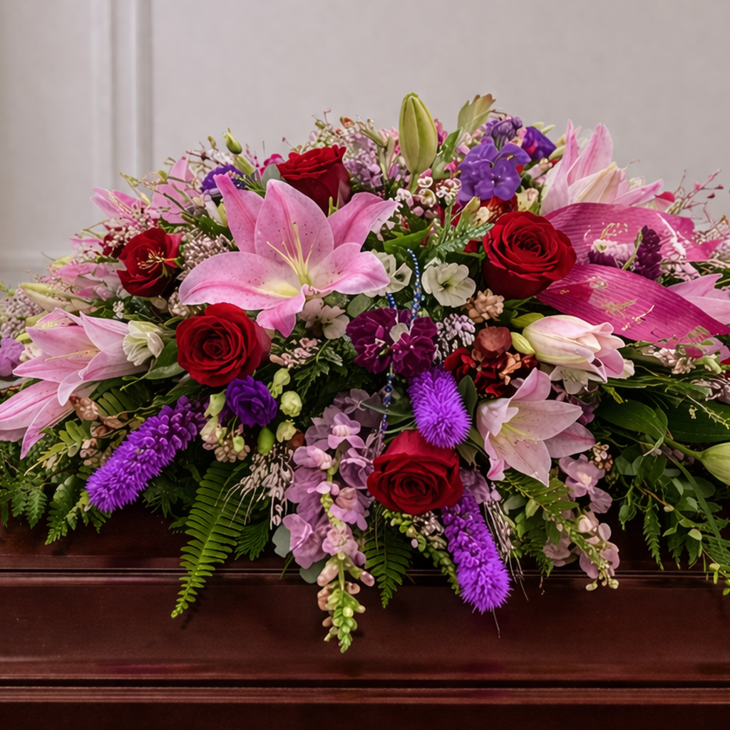 Sunset Half Casket Spray