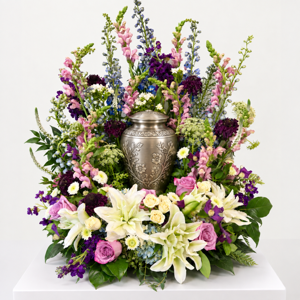 Whispering Garden Urn Wreath